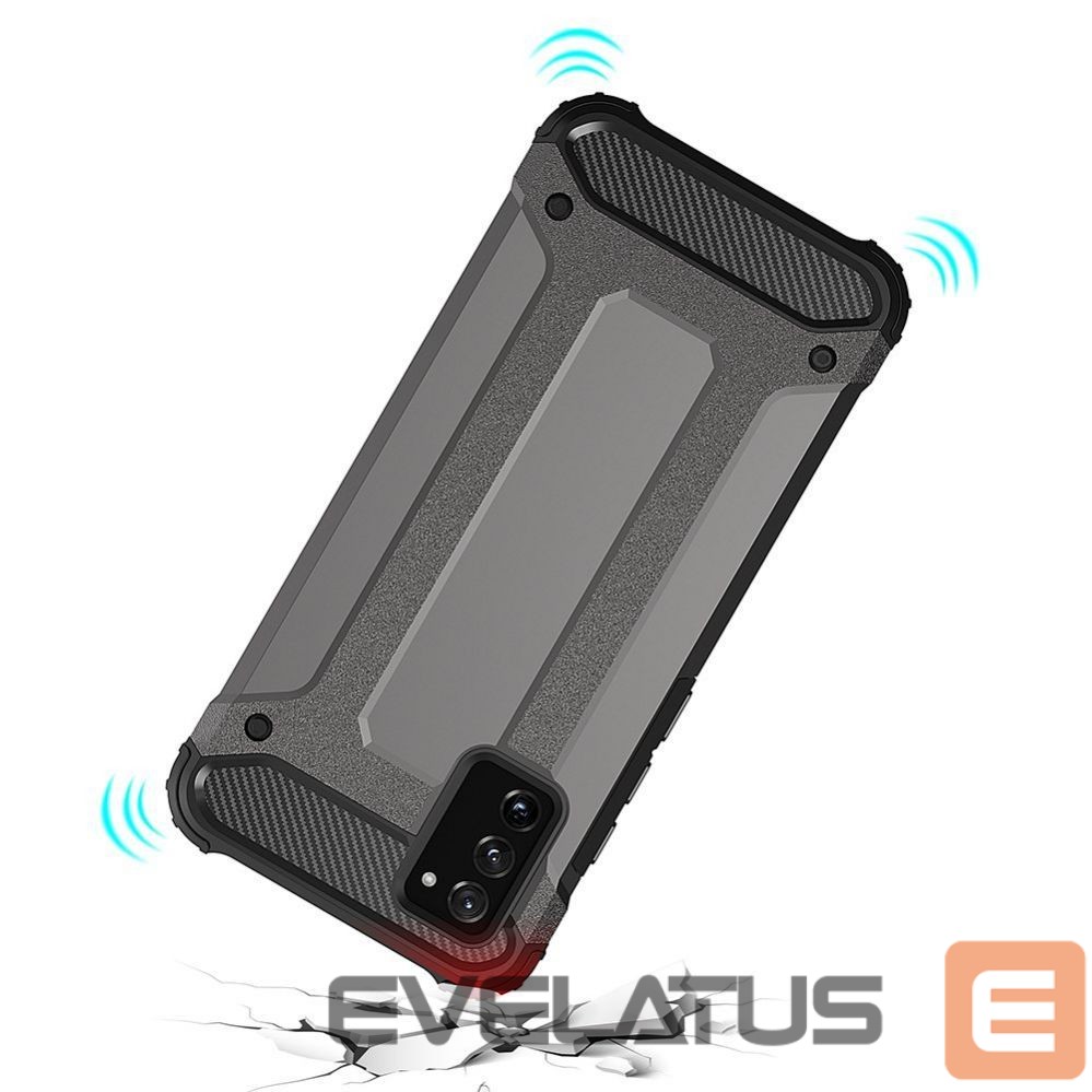 Nugarėlės dėklai Hurtel Hybrid Armor Case Tough Rugged Cover for Samsung Galaxy A03s black