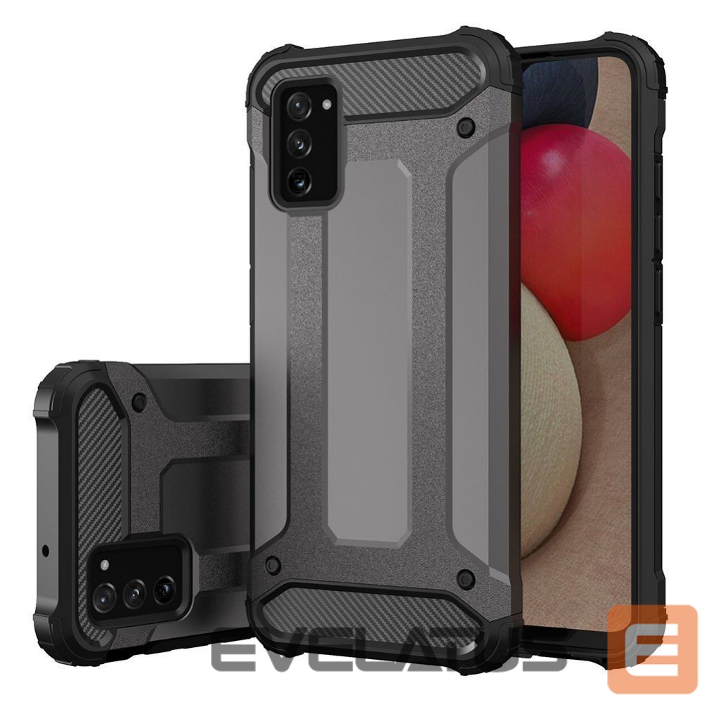 Nugarėlės dėklai Hurtel Hybrid Armor Case Tough Rugged Cover for Samsung Galaxy A03s black