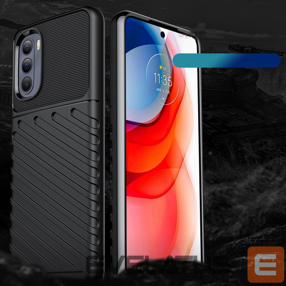 Nugarėlės dėklai Hurtel Thunder Case flexible armored cover for Motorola Moto G Stylus 2022 black