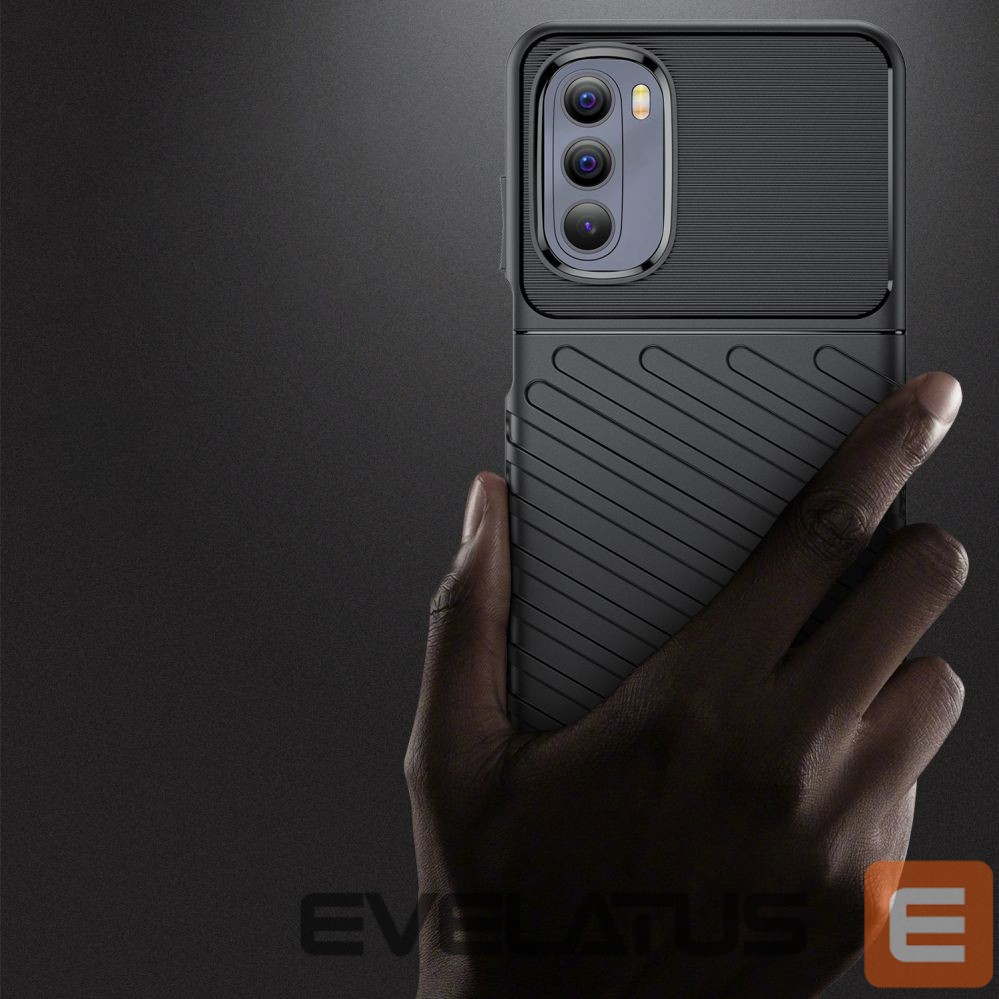 Nugarėlės dėklai Hurtel Thunder Case flexible armored cover for Motorola Moto G Stylus 2022 black