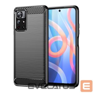 Nugarėlės dėklai Hurtel  Carbon Case Flexible Cover Sleeve for Xiaomi Redmi Note 11 black 