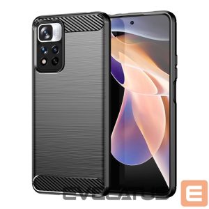 Nugarėlės dėklai Hurtel  Carbon Case flexible case cover Xiaomi Redmi Note 11 Pro+ 5G (China) / 11 Pro 5G (China) / Mi11i HyperCharge / Poco X4 NFC black 