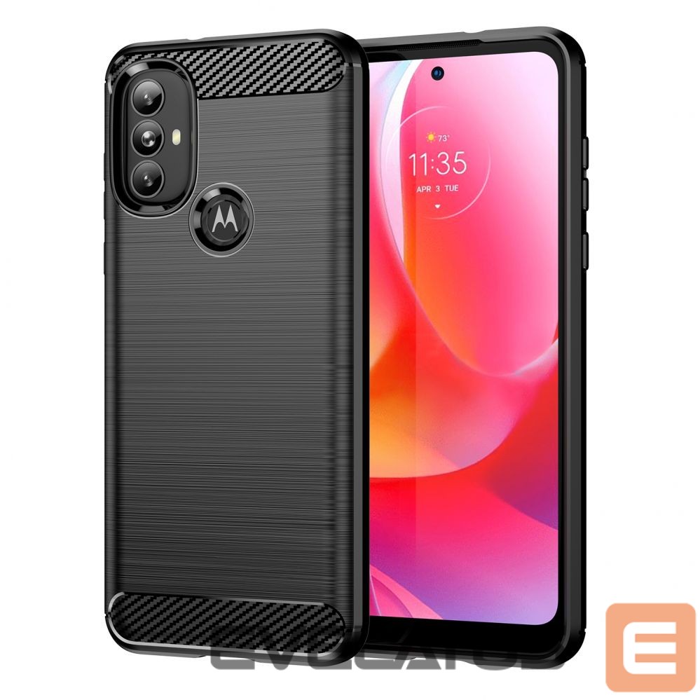 Nugarėlės dėklai Hurtel Carbon Case Flexible case cover Motorola Moto G Power 2022 black