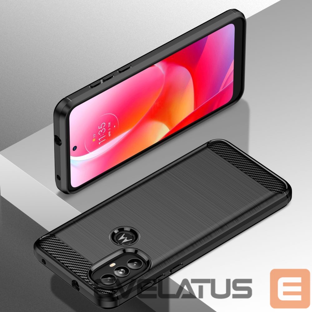 Nugarėlės dėklai Hurtel Carbon Case Flexible case cover Motorola Moto G Power 2022 black