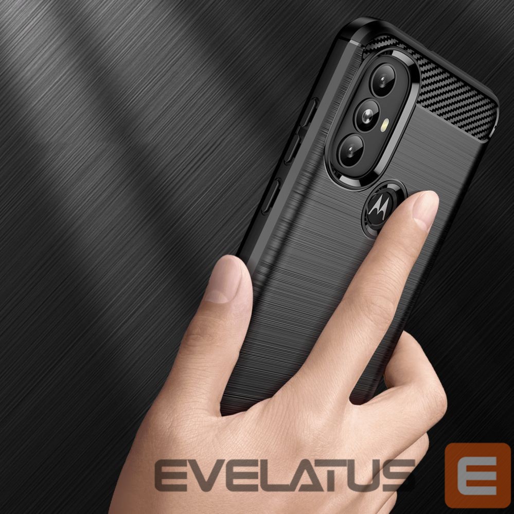 Nugarėlės dėklai Hurtel Carbon Case Flexible case cover Motorola Moto G Power 2022 black