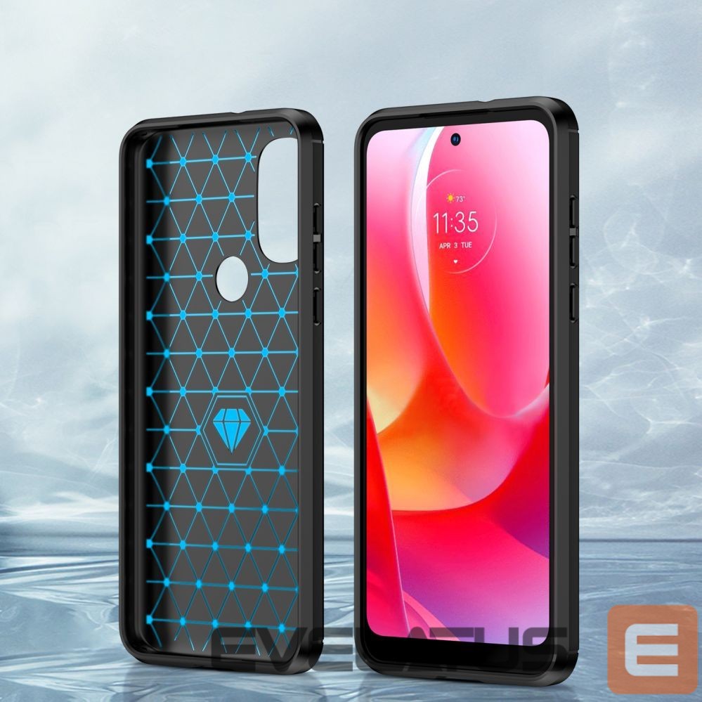 Nugarėlės dėklai Hurtel Carbon Case Flexible case cover Motorola Moto G Power 2022 black