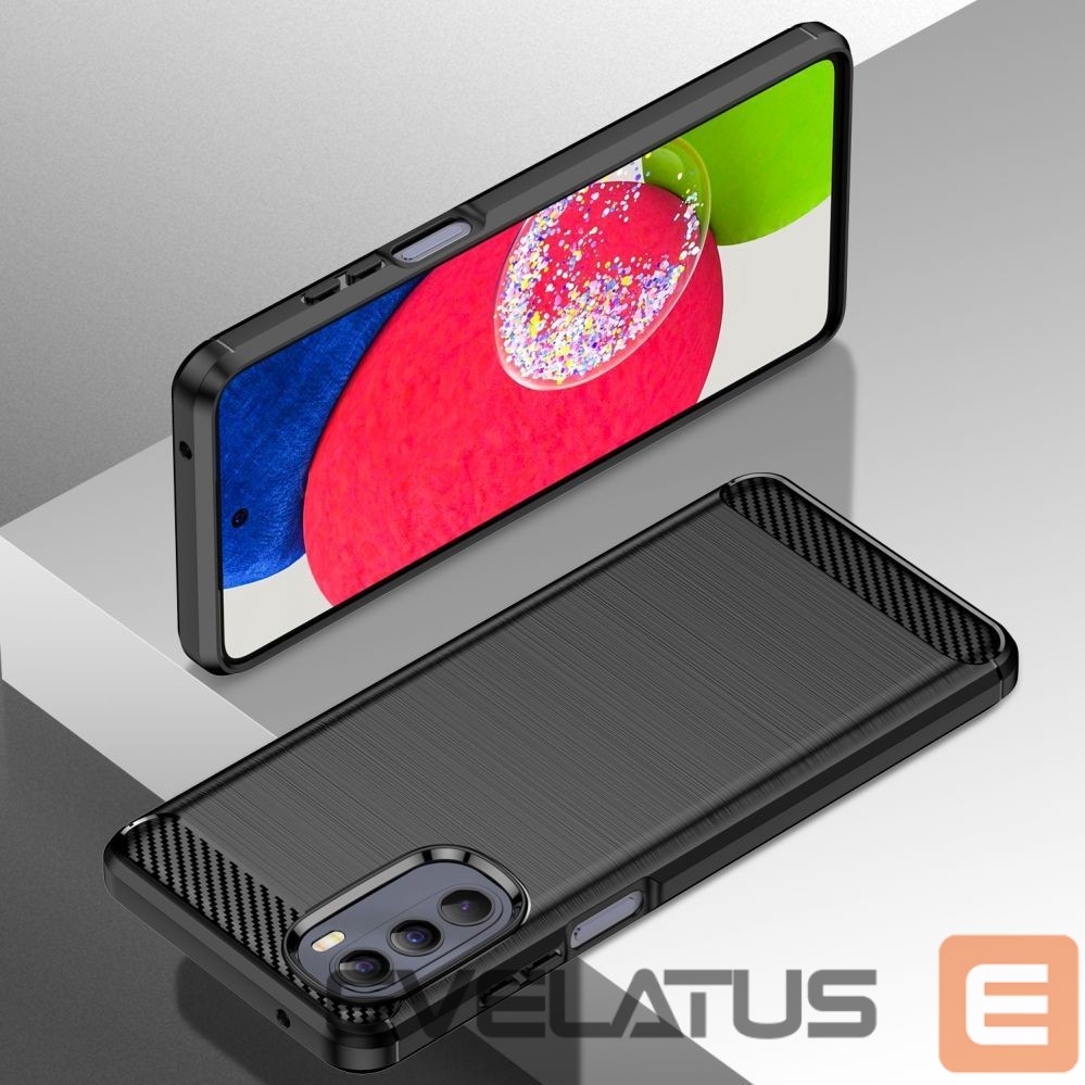 Nugarėlės dėklai Hurtel Carbon Case flexible cover for Motorola Moto G Stylus 2022 black