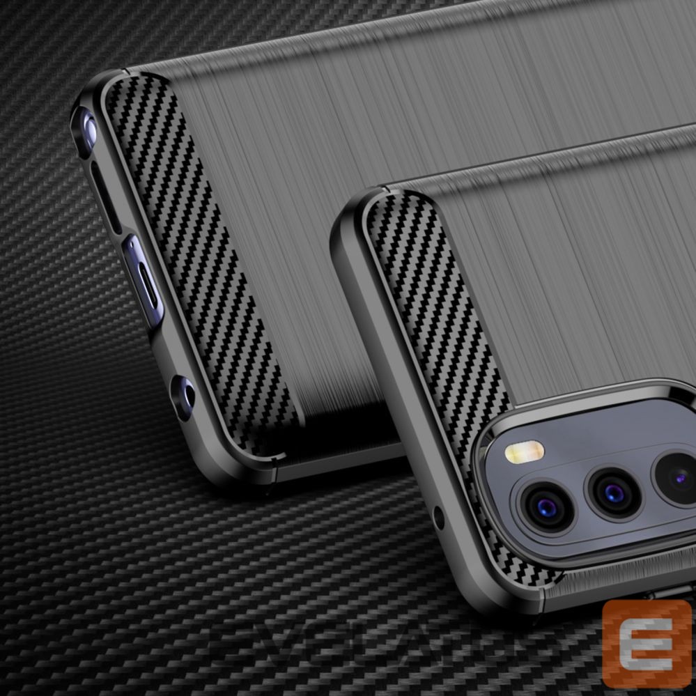 Nugarėlės dėklai Hurtel Carbon Case flexible cover for Motorola Moto G Stylus 2022 black