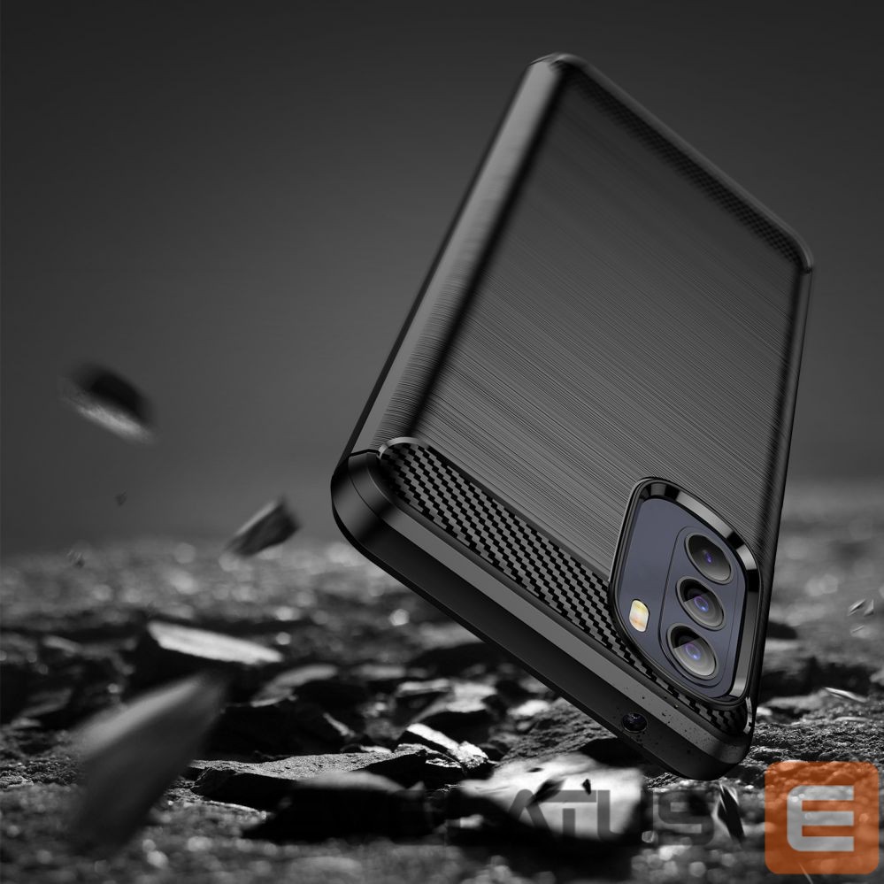 Nugarėlės dėklai Hurtel Carbon Case flexible cover for Motorola Moto G Stylus 2022 black