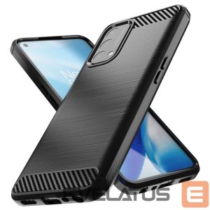 Nugarėlės dėklai Hurtel  Carbon Case Flexible cover for OnePlus Nord N200 5G black 