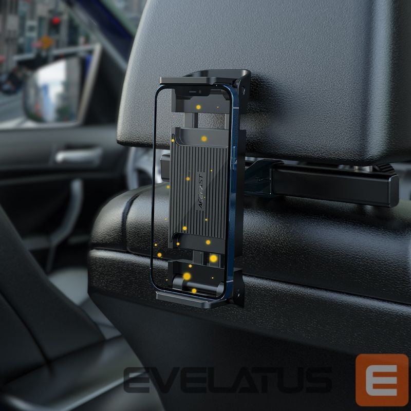 Automatinis laikiklis Acefast Acefast car headrest holder for phone and tablet (135-230mm wide) black (D8 black)