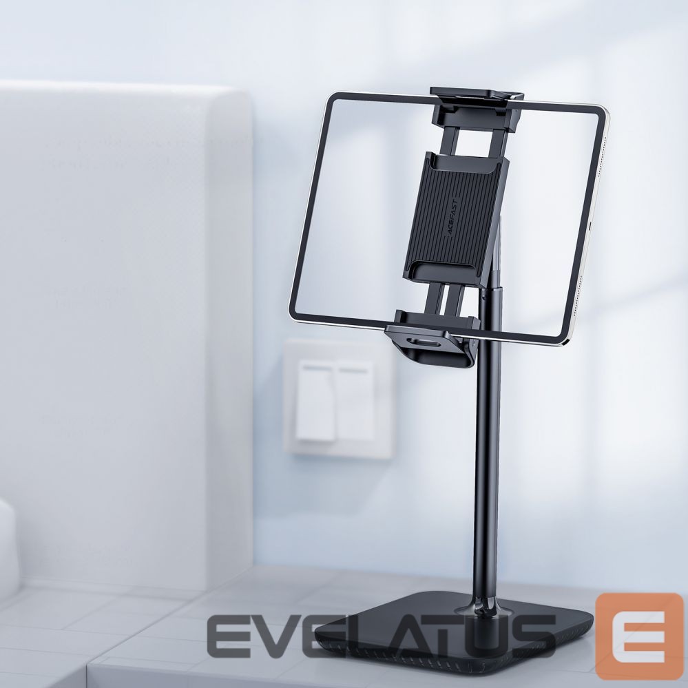 Automatinis laikiklis Acefast Acefast telescopic phone and tablet holder (135-230mm wide) for the desk 360 ° black (E4 black)