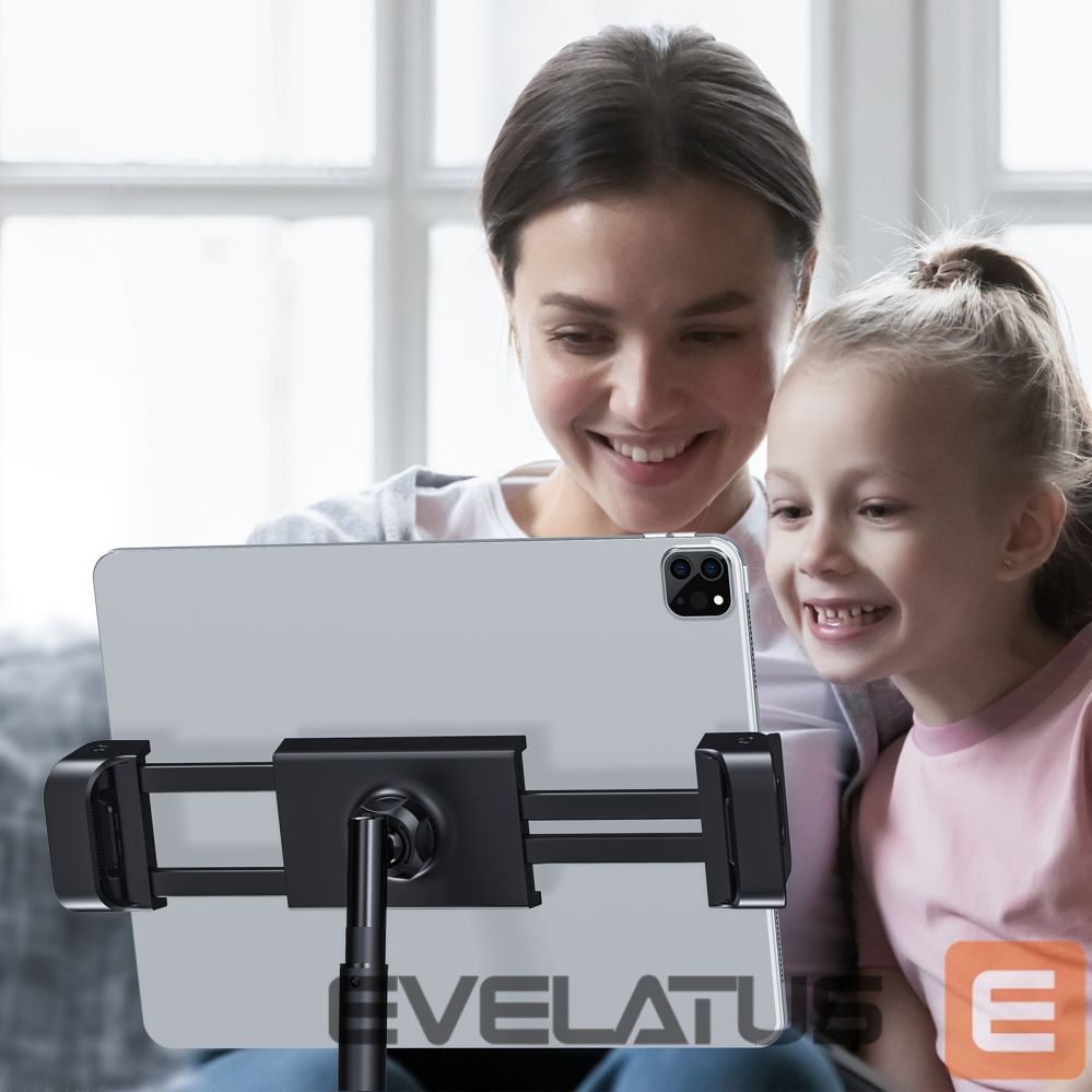 Automatinis laikiklis Acefast Acefast telescopic phone and tablet holder (135-230mm wide) for the desk 360 ° black (E4 black)