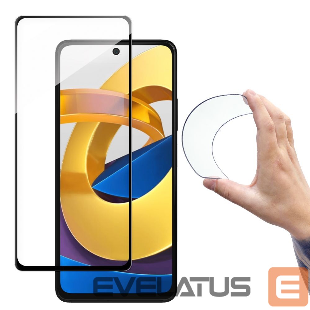Apsauginiai stiklai Wozinsky Wozinsky Full Cover Flexi Nano Glass Film Tempered Glass With Frame Xiaomi Poco M4 Pro 5G Transparent