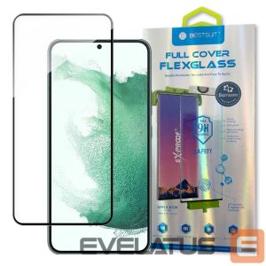 Apsauginiai stiklai Bestsuit - Bestsuit 3D Edge Nano Flexi Glass Glass Film Full Screen Tempered Glass With Frame For Samsung Galaxy S22 + (S22 Plus) Transparent 