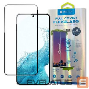 Apsauginiai stiklai Bestsuit  Bestsuit 3D Edge Nano Flexi Glass Glass Film Full Screen Tempered Glass With Frame For Samsung Galaxy S22 Transparent 