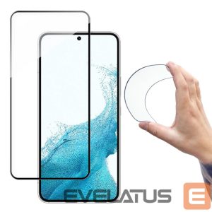 Apsauginiai stiklai Wozinsky - Wozinsky Full Cover Flexi Nano Glass Film Tempered Glass With Frame For Samsung Galaxy S22 + (S22 Plus) Transparent 
