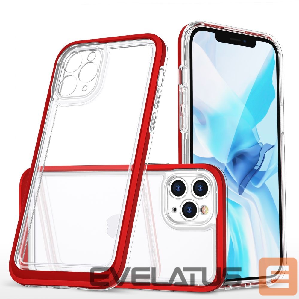 Nugarėlės dėklai Hurtel Transparent || Red