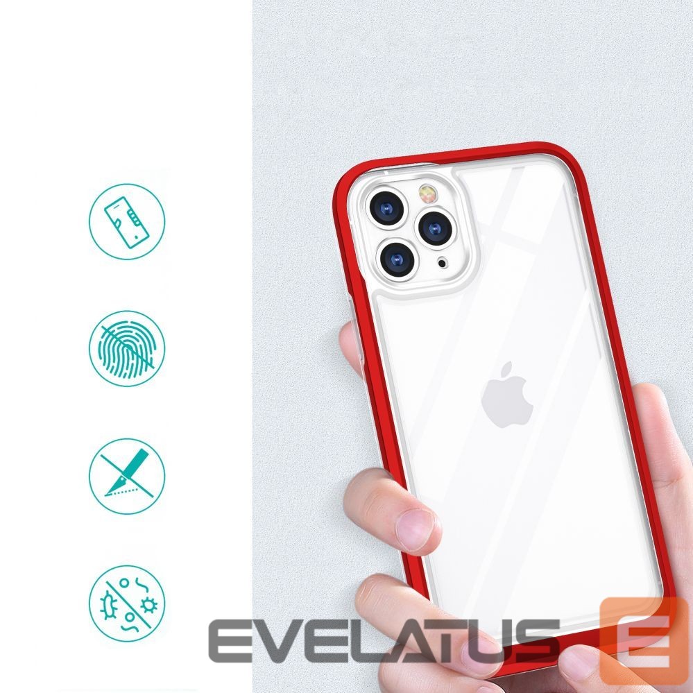 Nugarėlės dėklai Hurtel Transparent || Red