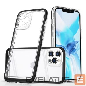 Nugarėlės dėklai Hurtel  Black || Transparent 