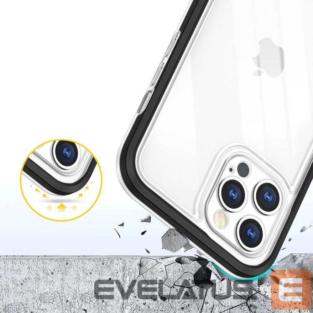 Nugarėlės dėklai Hurtel Black || Transparent