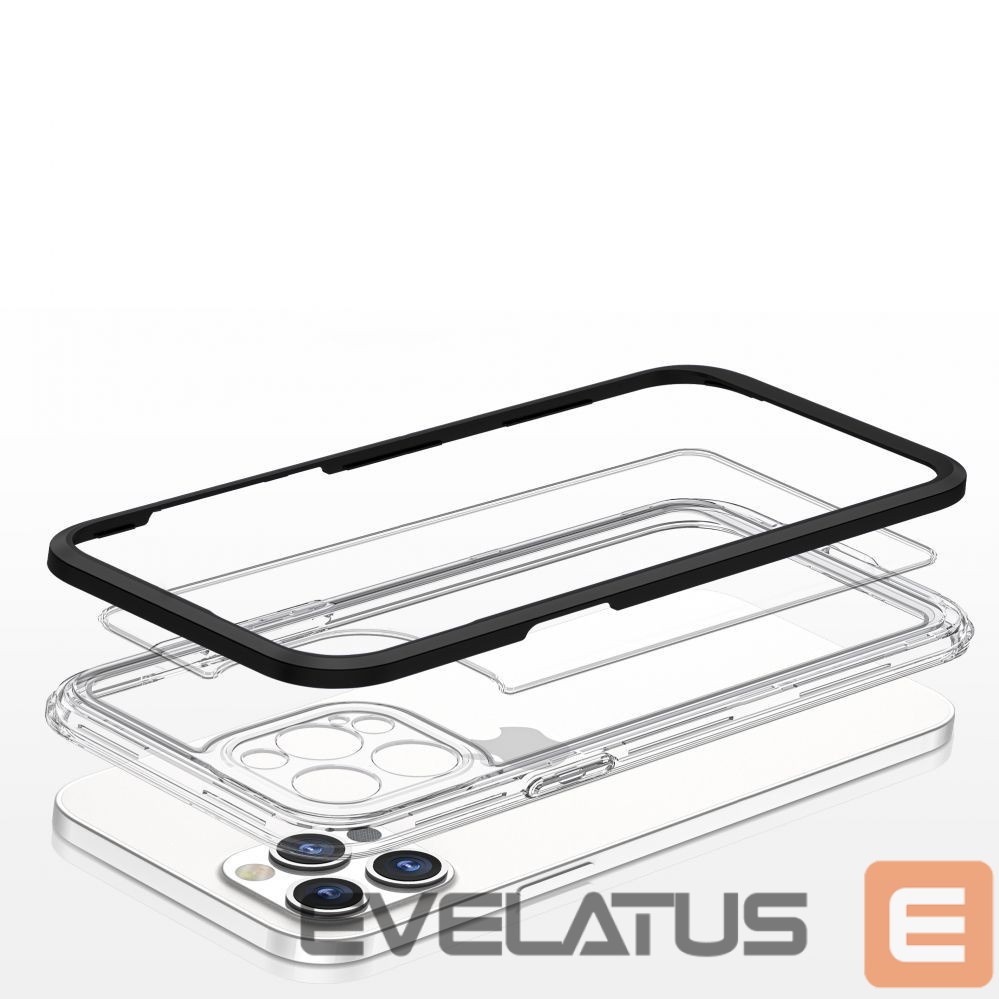 Nugarėlės dėklai Hurtel Black || Transparent