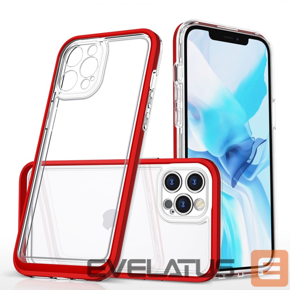 Nugarėlės dėklai Hurtel Transparent || Red