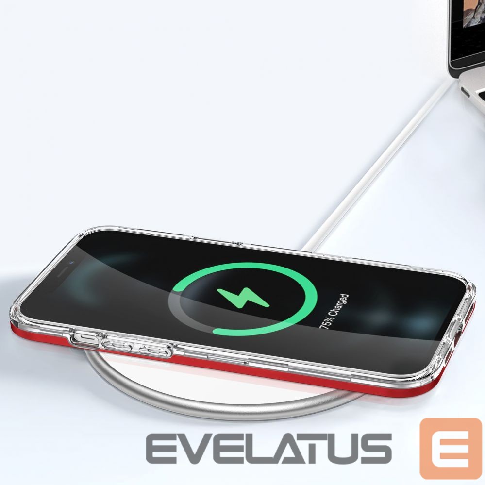 Nugarėlės dėklai Hurtel Transparent || Red