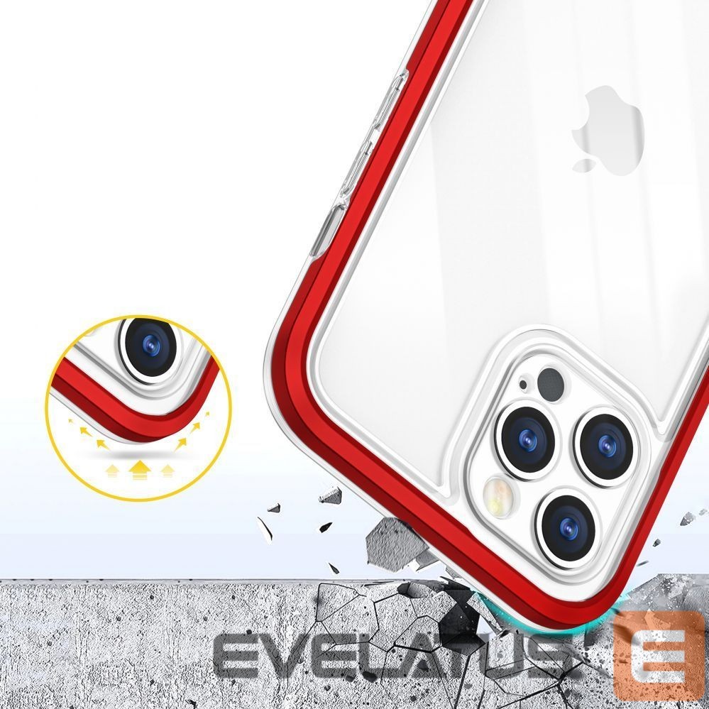 Nugarėlės dėklai Hurtel Transparent || Red