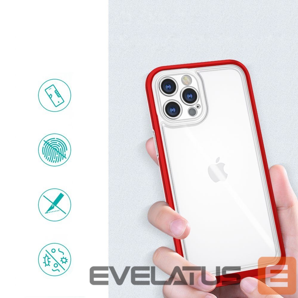 Nugarėlės dėklai Hurtel Transparent || Red