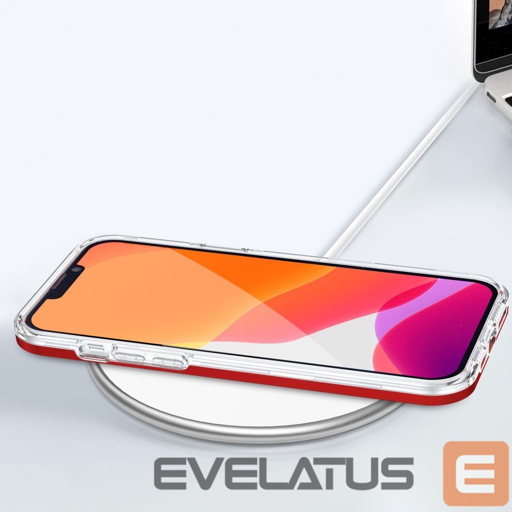 Nugarėlės dėklai Hurtel Transparent || Red