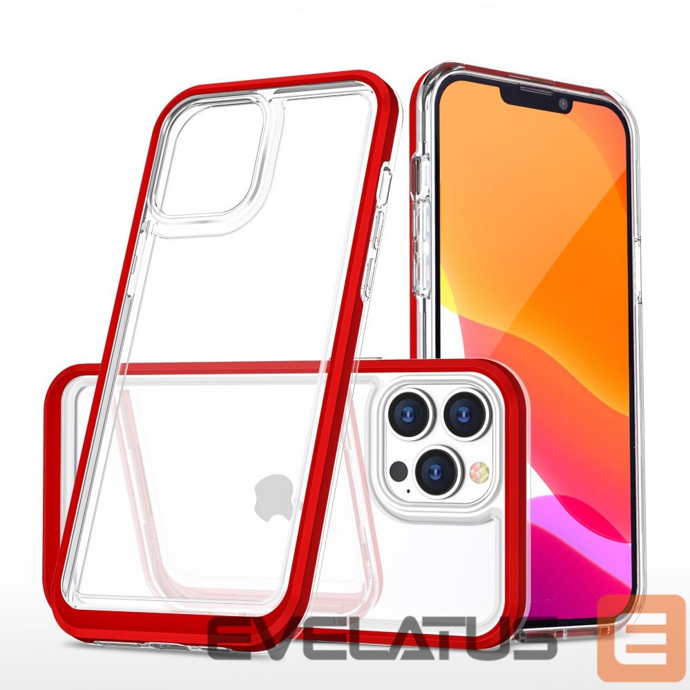 Nugarėlės dėklai Hurtel Transparent || Red