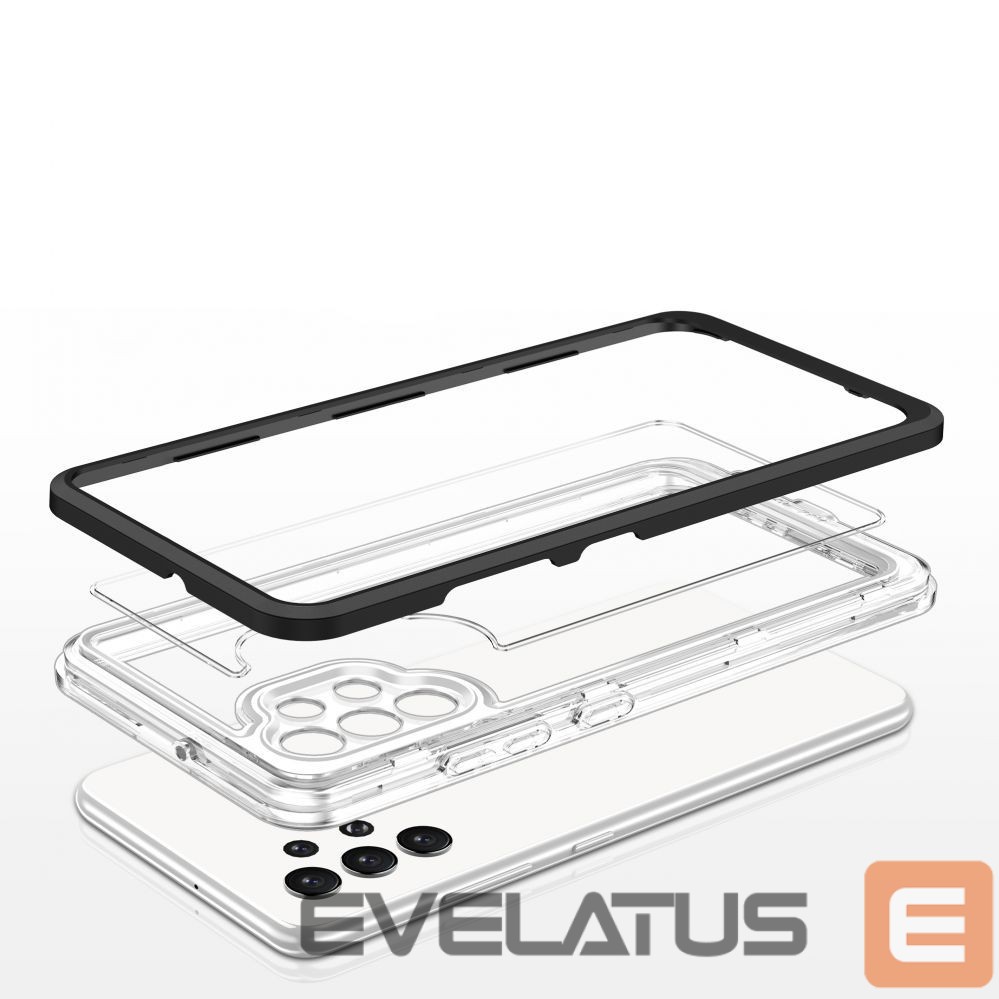 Nugarėlės dėklai Hurtel Black || Transparent