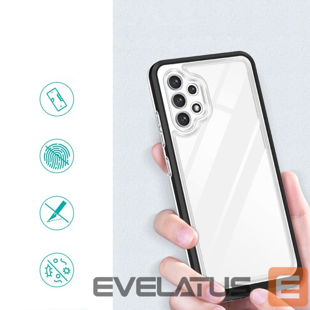 Nugarėlės dėklai Hurtel Black || Transparent