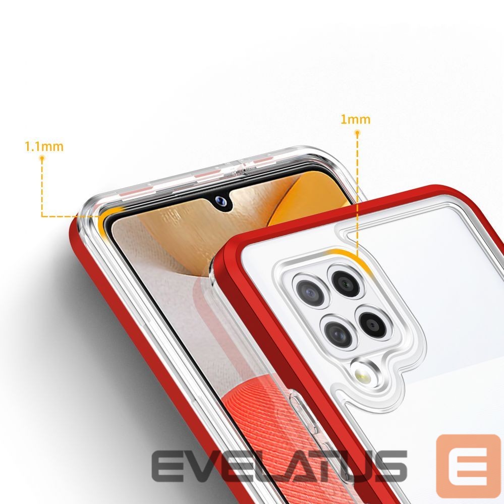 Nugarėlės dėklai Hurtel Transparent || Red