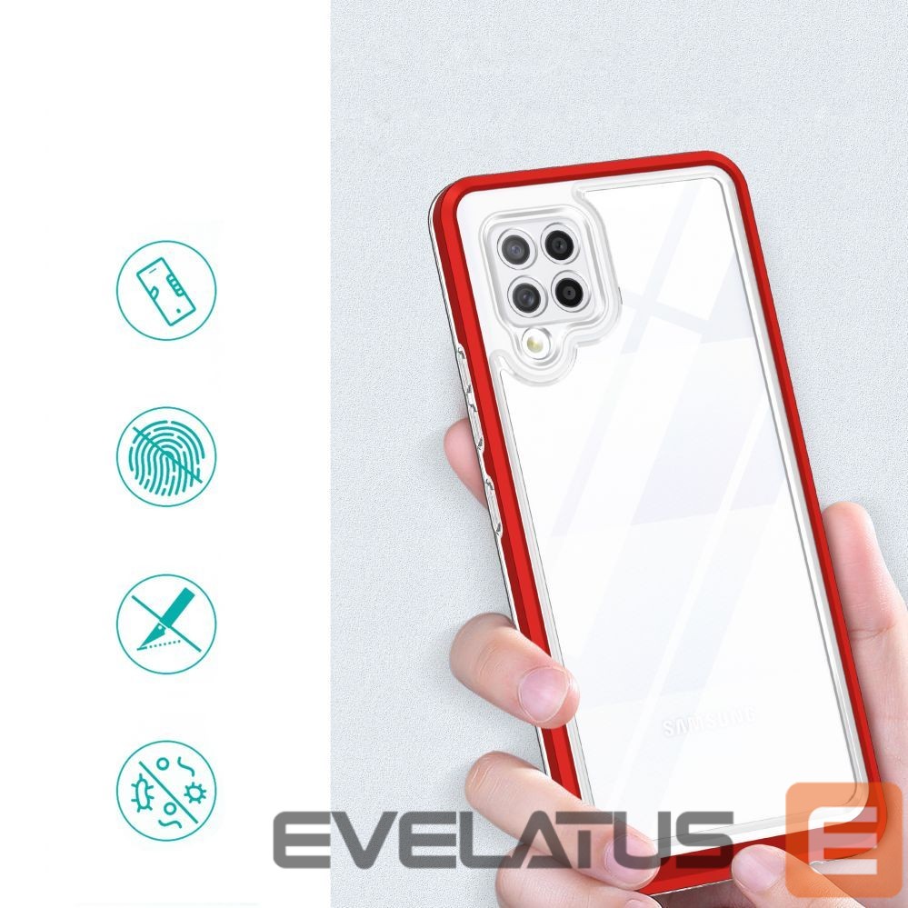 Nugarėlės dėklai Hurtel Transparent || Red
