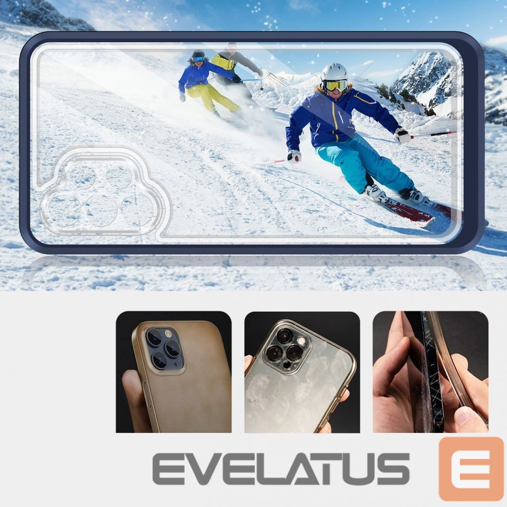 Nugarėlės dėklai Hurtel Blue || Transparent