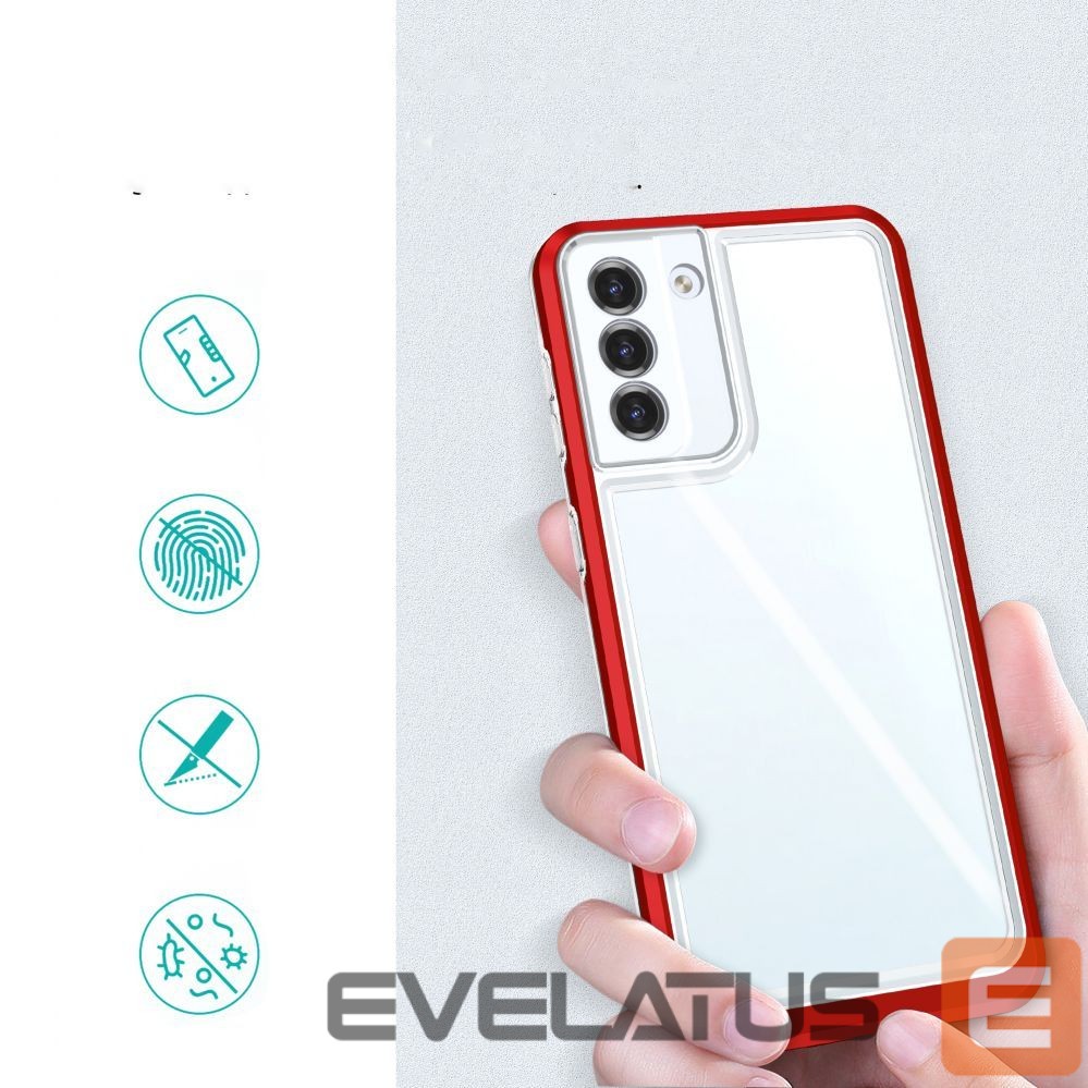Nugarėlės dėklai Hurtel Transparent || Red