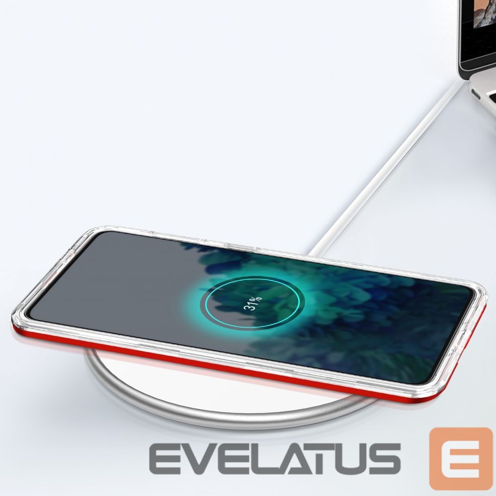 Nugarėlės dėklai Hurtel Transparent || Red