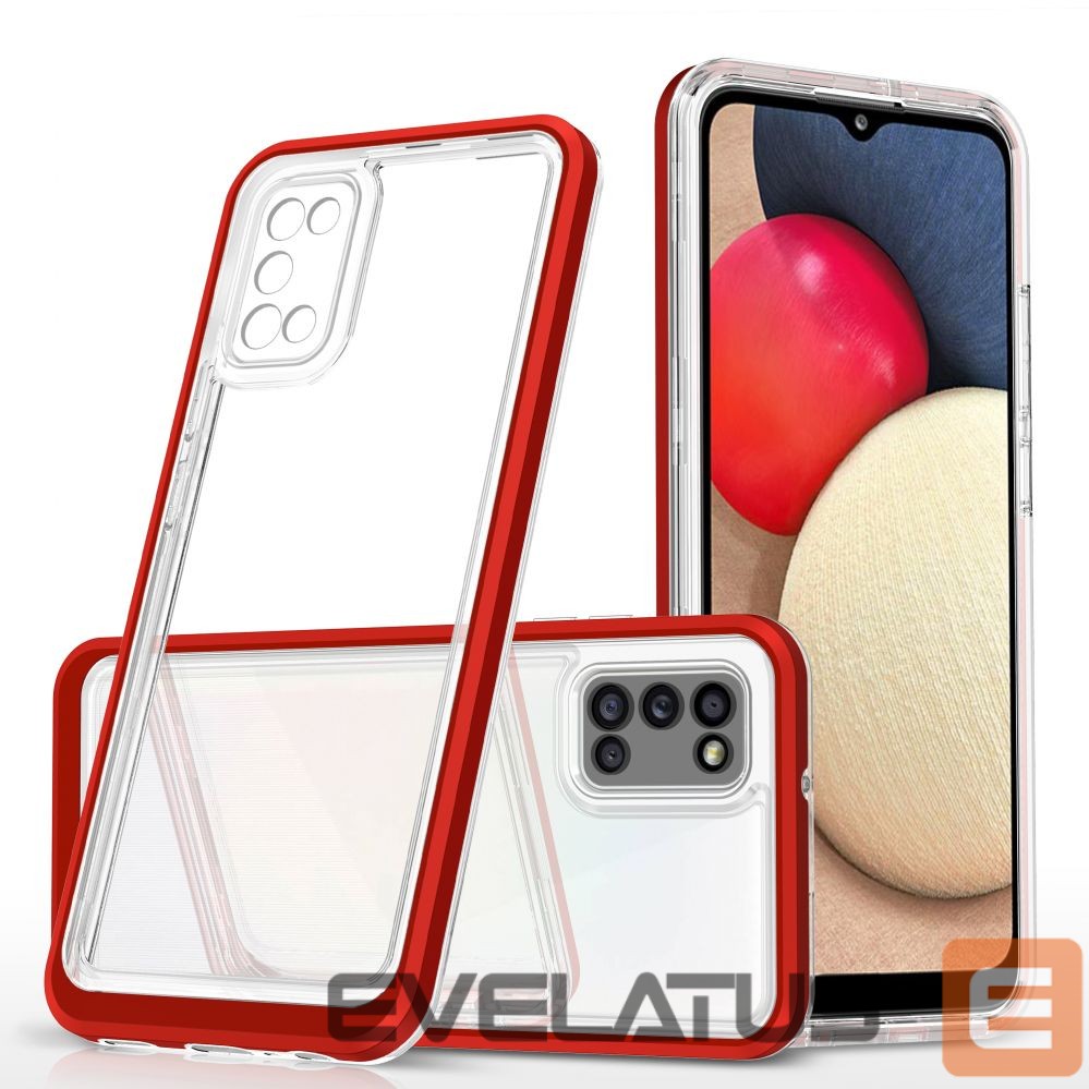 Nugarėlės dėklai Hurtel Transparent || Red
