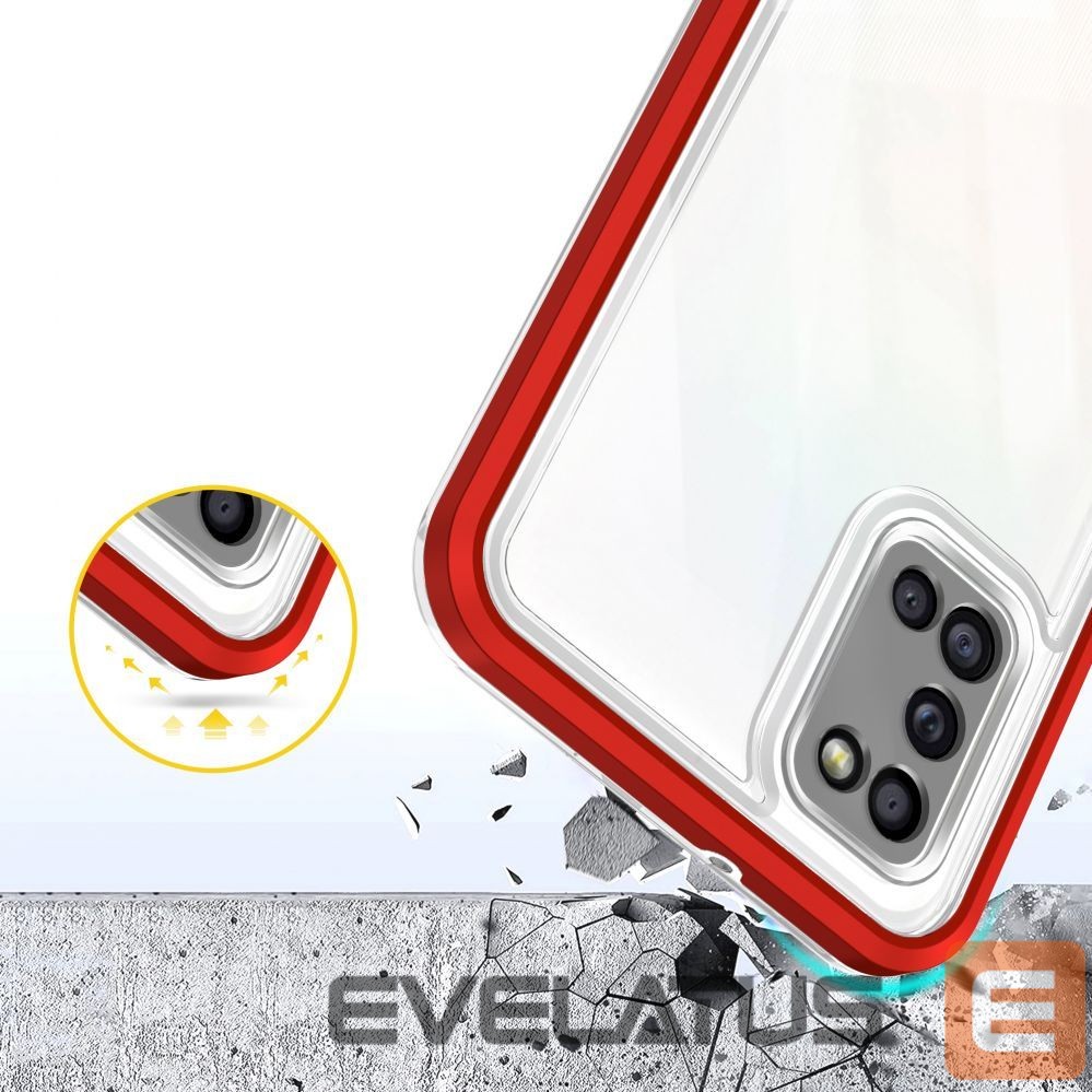 Nugarėlės dėklai Hurtel Transparent || Red