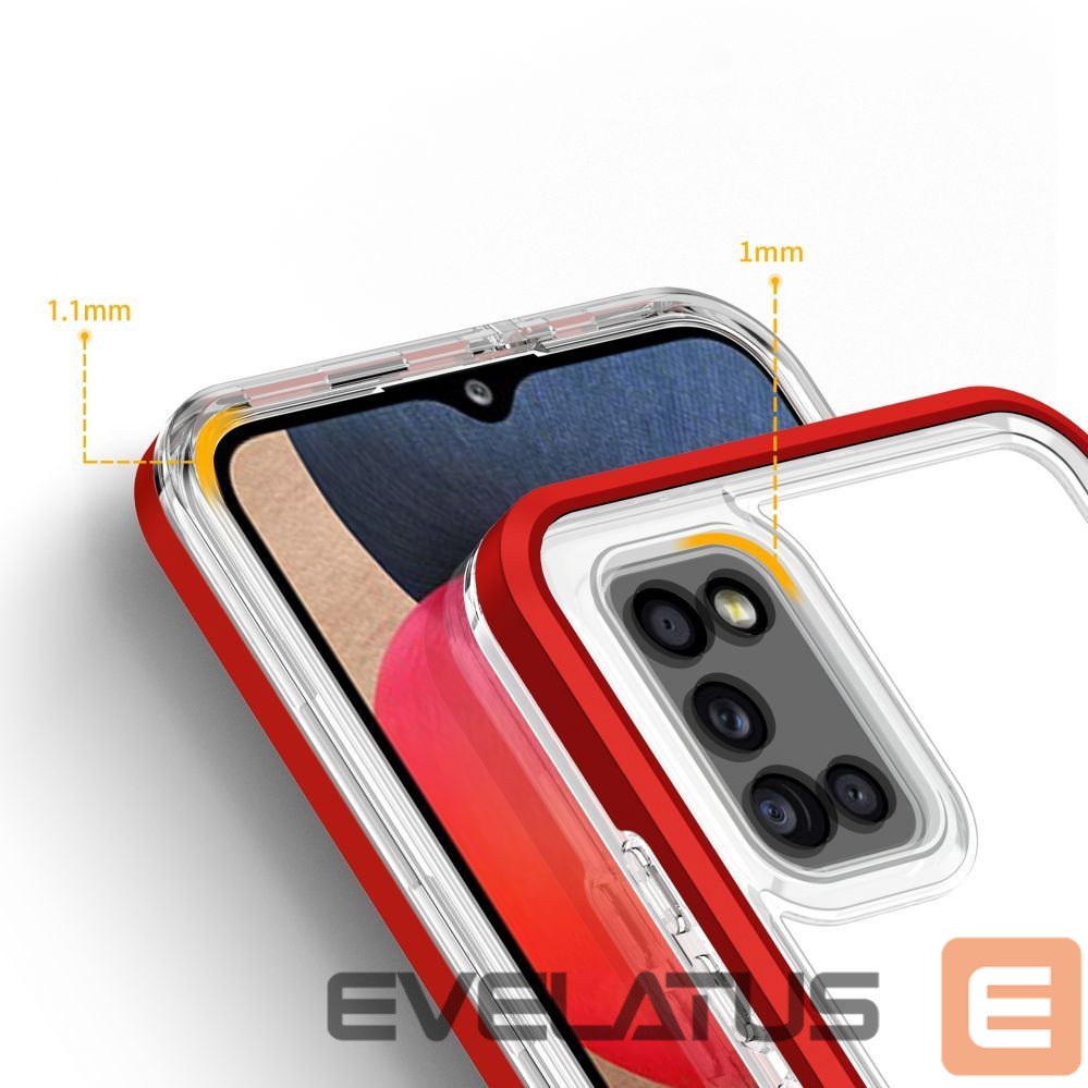 Nugarėlės dėklai Hurtel Transparent || Red