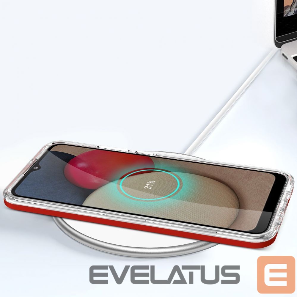 Nugarėlės dėklai Hurtel Transparent || Red