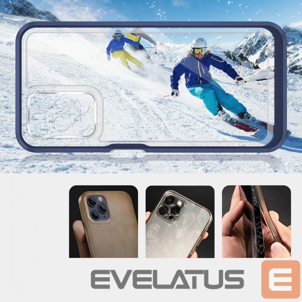 Nugarėlės dėklai Hurtel Blue || Transparent