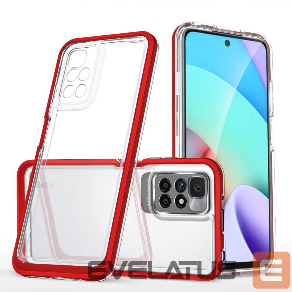 Nugarėlės dėklai Hurtel Transparent || Red