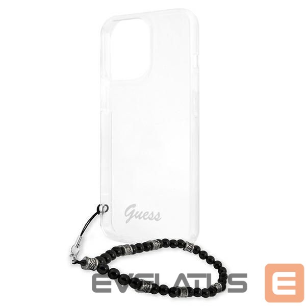 Nugarėlės dėklai Guess Guess GUHCP13LKPSBK iPhone 13 Pro / 13 6.1" Transparent hard case Black Pearl
