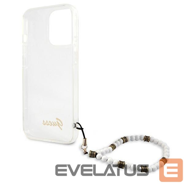 Nugarėlės dėklai Guess Guess GUHCP13LKPSWH iPhone 13 Pro / 13 6.1" Transparent Hardcase White Pearl