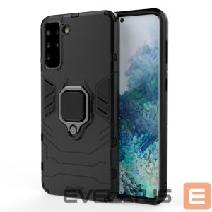 Nugarėlės dėklai Hurtel  Ring Armor tough hybrid case cover + magnetic holder for Samsung Galaxy S22 + (S22 Plus) black 