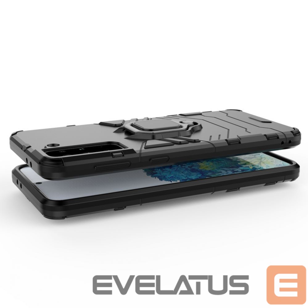 Nugarėlės dėklai Hurtel Ring Armor tough hybrid case cover + magnetic holder for Samsung Galaxy S22 + (S22 Plus) black