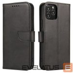 Nugarėlės dėklai Hurtel  Magnet Case elegant case cover cover with a flap and stand function OnePlus Nord N20 5G black 